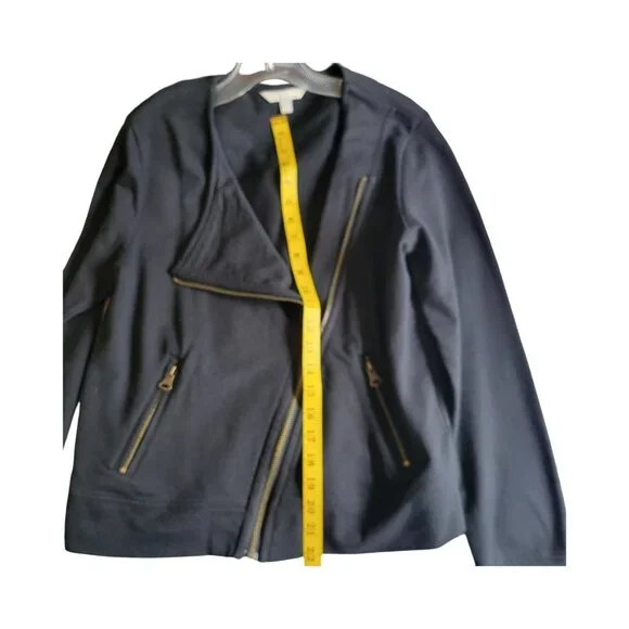 Banana Republic Cross Zipper Pocket jacket black size M - Picture 6 of 8